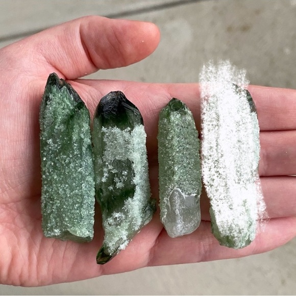 Crystals Other - One (1) Tibetan Green Quartz Point